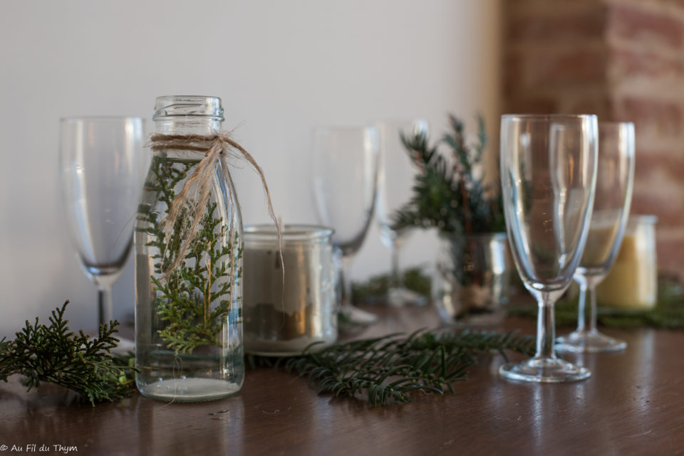 décoration de table naturelle