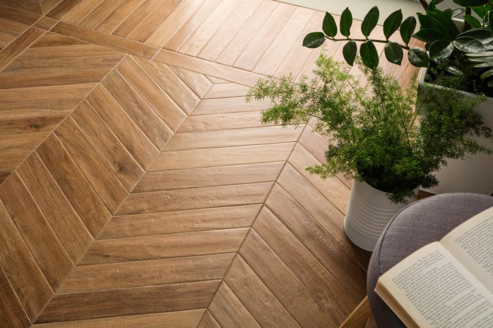 pose d'un carrelage imitation parquet